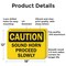 Signmission Sound Horn Proceed Slowly Caution Sign, Aluminum, 18in W x 12in L, 2PK OS-2PACK-CS-A-1218-L-19233 - alternate 2